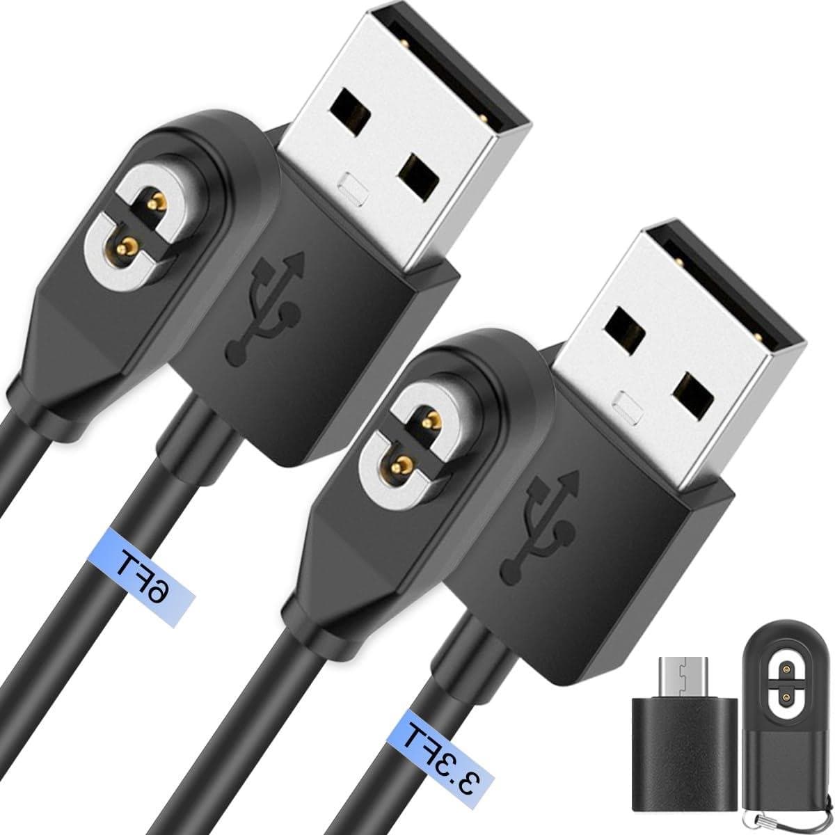 Oplader voor draadloze hoofdtelefoon - 2 stuks - magnetische oplaadkabel - compatibel met diverse modellen — afbeelding 1