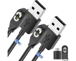 Oplader voor draadloze hoofdtelefoon - 2 stuks - magnetische oplaadkabel - compatibel met diverse modellen