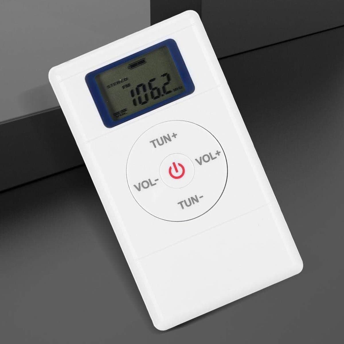 Oneay Draagbare headsetradio's, mini digitale FM-radio, audio walkman radiospeler met draagkoord en oortelefoon, oplaadbare batterij, kleine zakradio voor wandelen/hardlopen — afbeelding 1