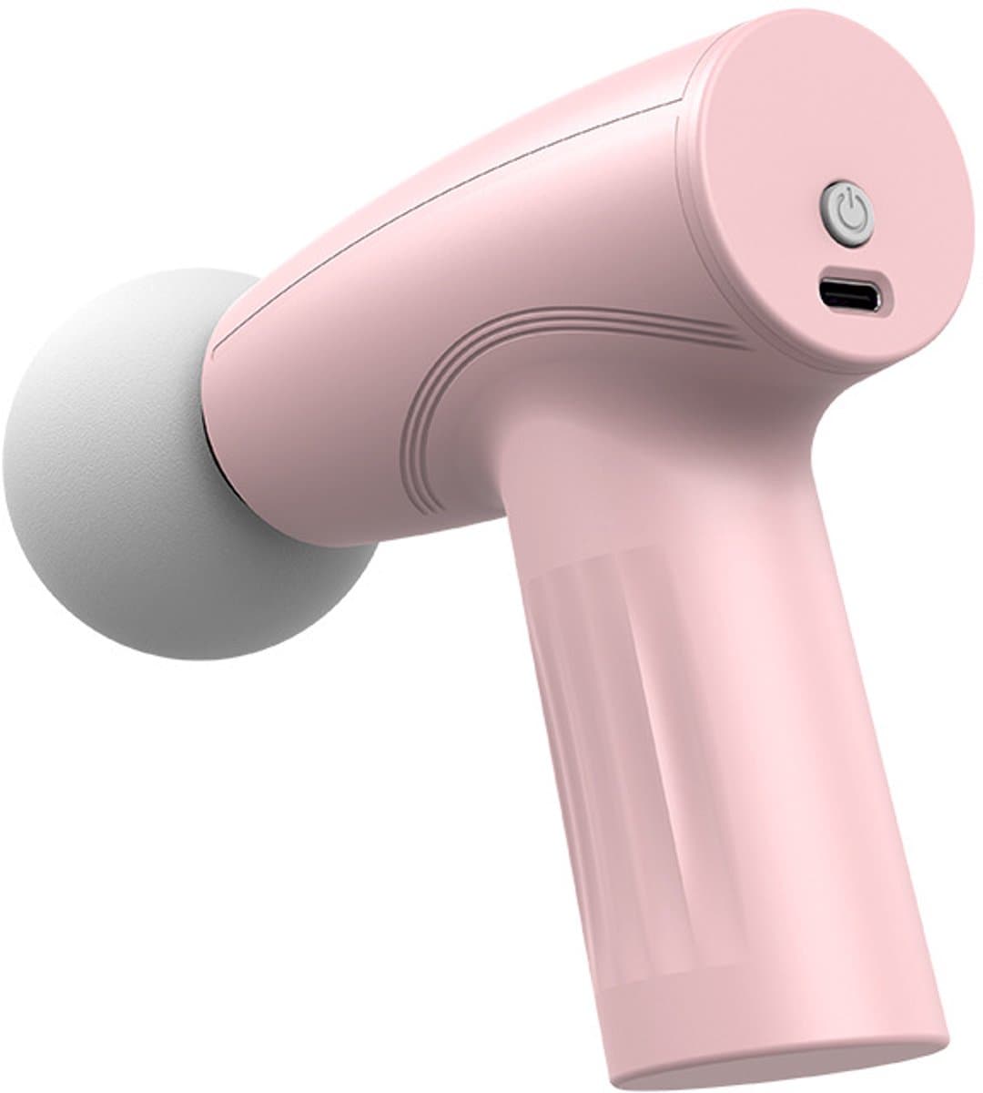 Mini-massagepistool - Draagbare spiermassager, diepe weefselpercussiemassage voor atleten, stille technologie, 6 opzetstukken, voor mannen en vrouwen, roze — afbeelding 1
