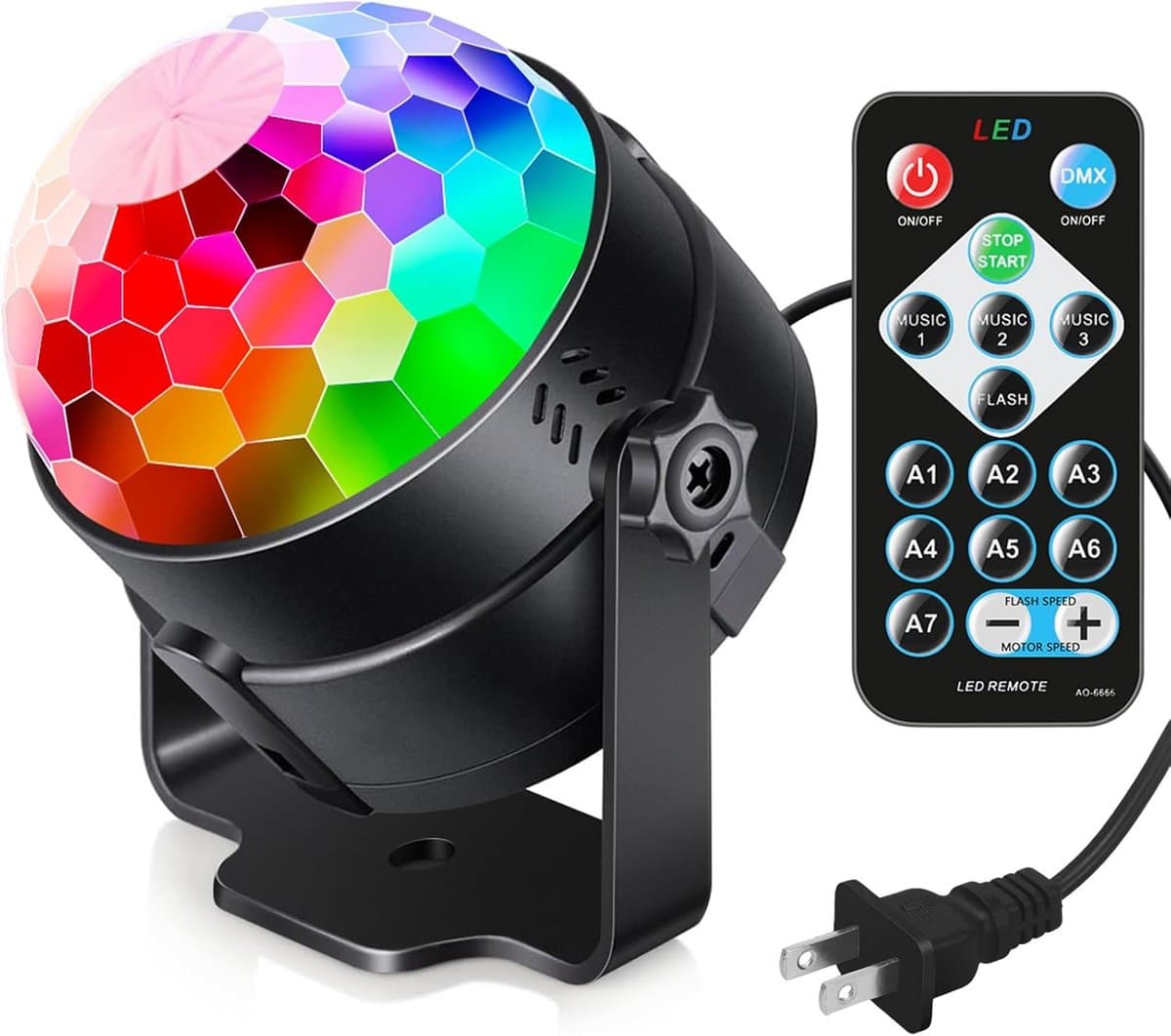 DJ Light • Disco • Reageert op Geluid • RGB • DJ Gear • DJ Stage • Feestlicht • Patronen • Dansvloer — afbeelding 1