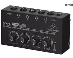 RFWR® Ultra-compacte 4-kanaals hoofdtelefoonversterker voor studio en podium