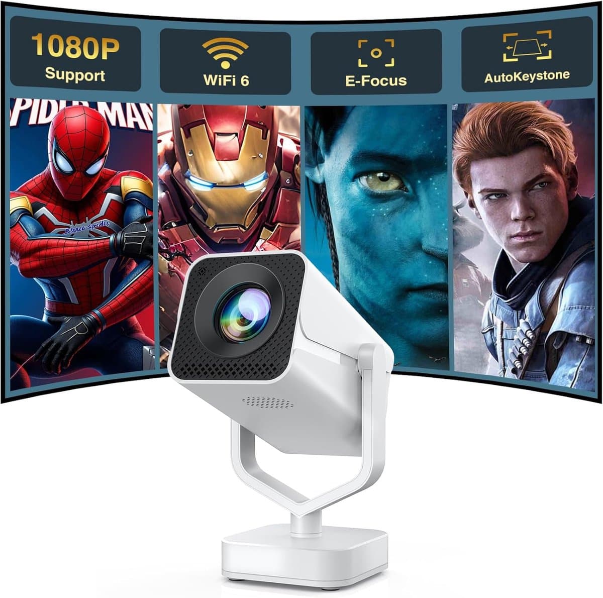 Lexium Mini beamer - Projector - Beamerscherm - Projectiescherm - Outdoor & Indoor Projector - — afbeelding 1