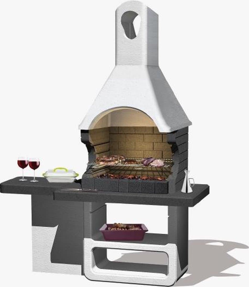 Sarom Fuoco - Betonnen barbecue - ULISSE- Houtskool -170 x 64 x 232 cm — afbeelding 1