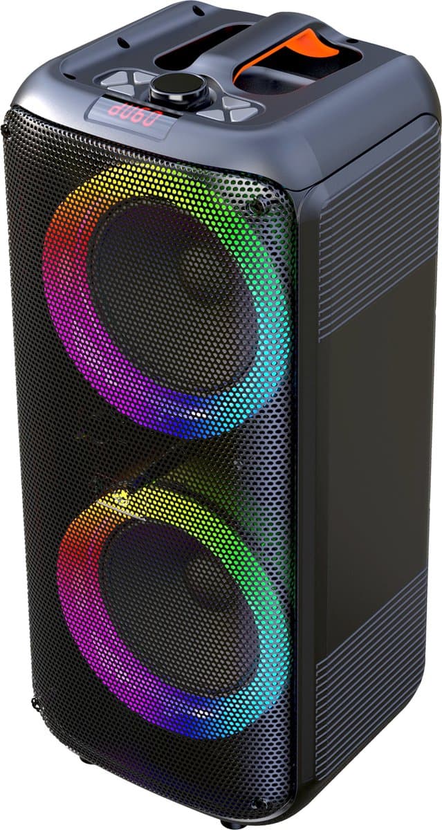 Denver Bluetooth Speaker Party Box - Discolichten - Partybox - Incl. Afstandsbediening - Microfoon Aansluiting - BPS354 — afbeelding 1