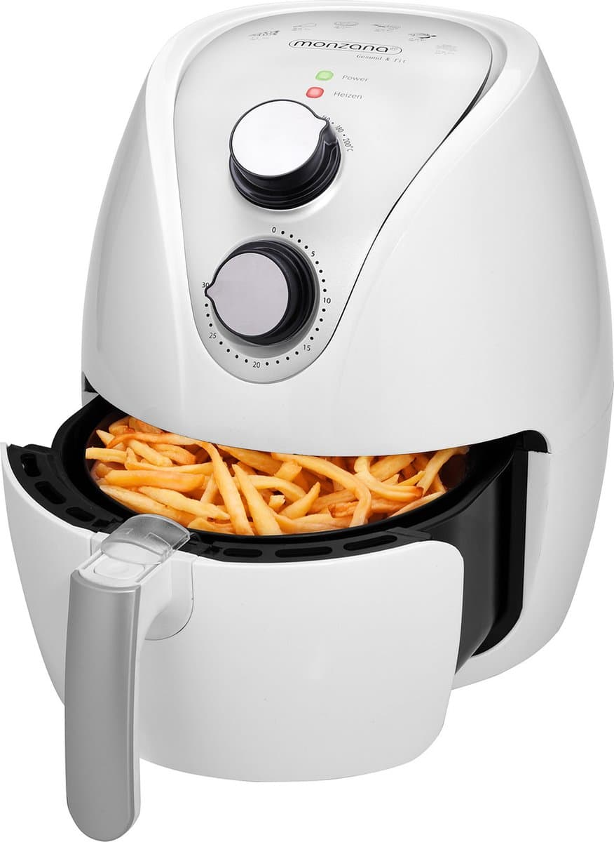 Monzana Heteluchtfriteuse - 3,6L anti-aanbaklaag 9in1 Functie - Wit — afbeelding 1