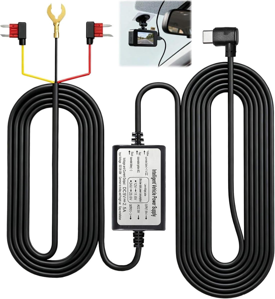 Dash Cam Hardwire Kit, Dash Camera Auto Oplader - ShopVlot — afbeelding 1