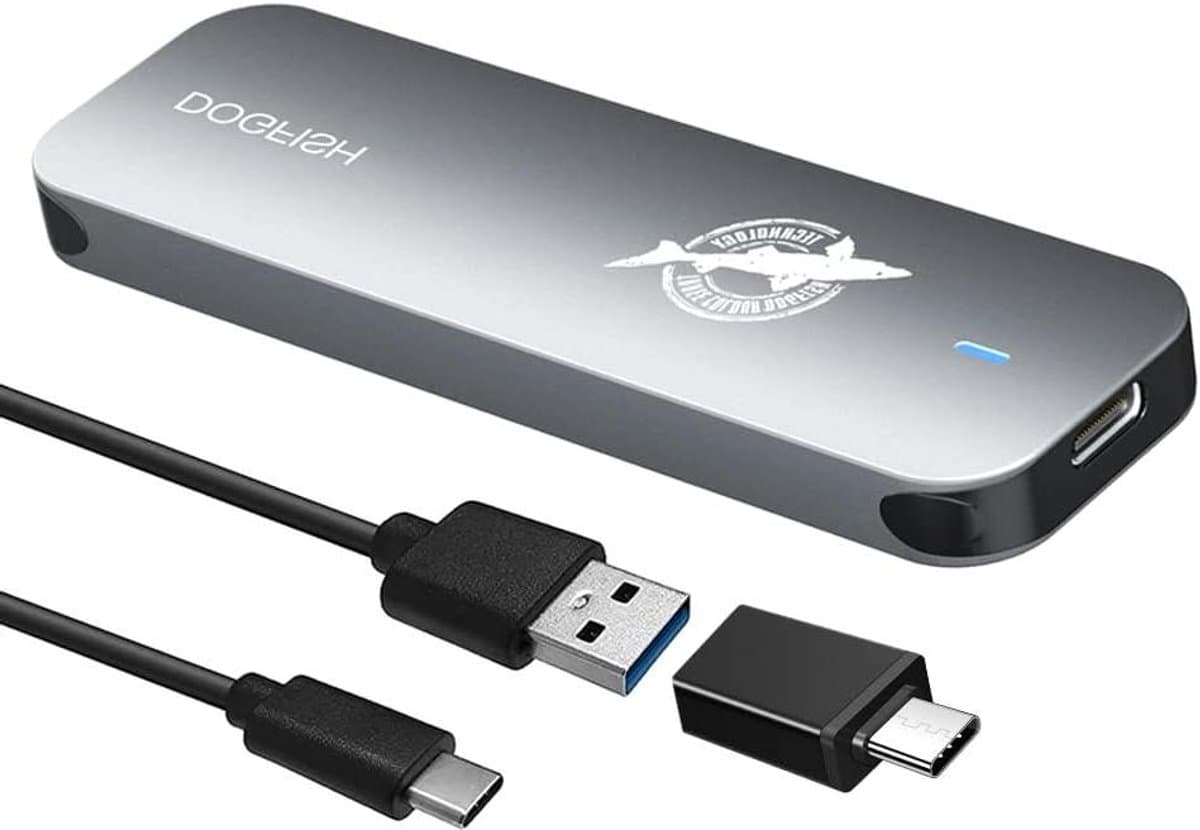 Externe SSD - Draagbare Opslag - Bestanden Overzetten - Aluminium Behuizing - 128 GB - Grijs — afbeelding 1