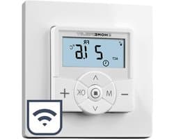 Slimme Thermostaat - Kamertemperatuur Regelaar - Energie Besparen - App Bediening Mogelijk - 5 x 5 cm - Wit