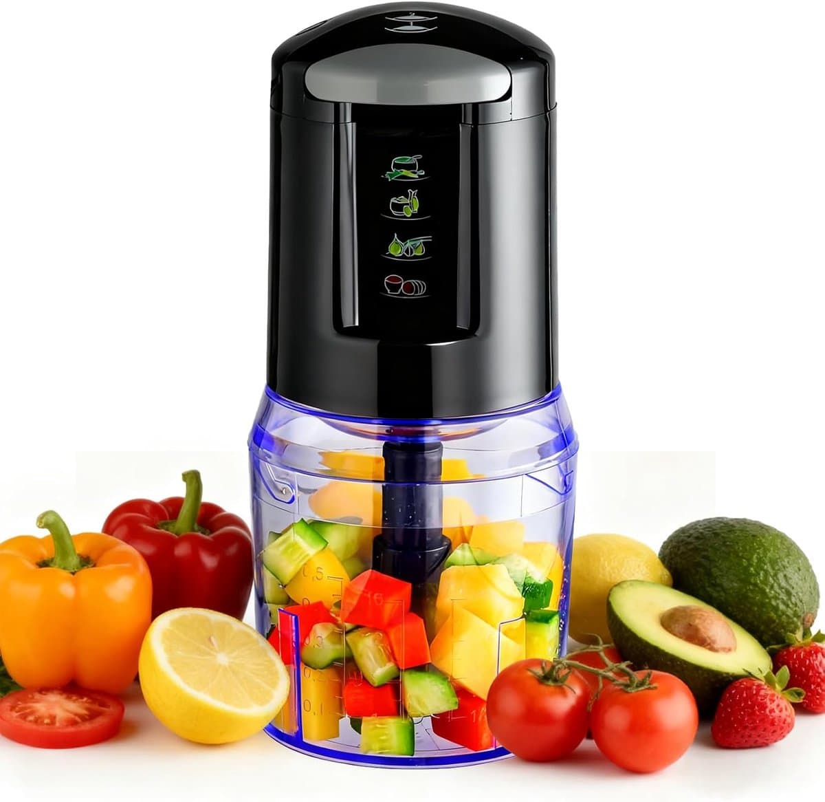 SnelShoppen - Multifunctionele Keukenmachine 300W - Elektrische Hakker, Uien Cutter en Mixer - 500ml Kom - Ideaal voor Vlees, Verse Kruiden en Pesto - — afbeelding 1