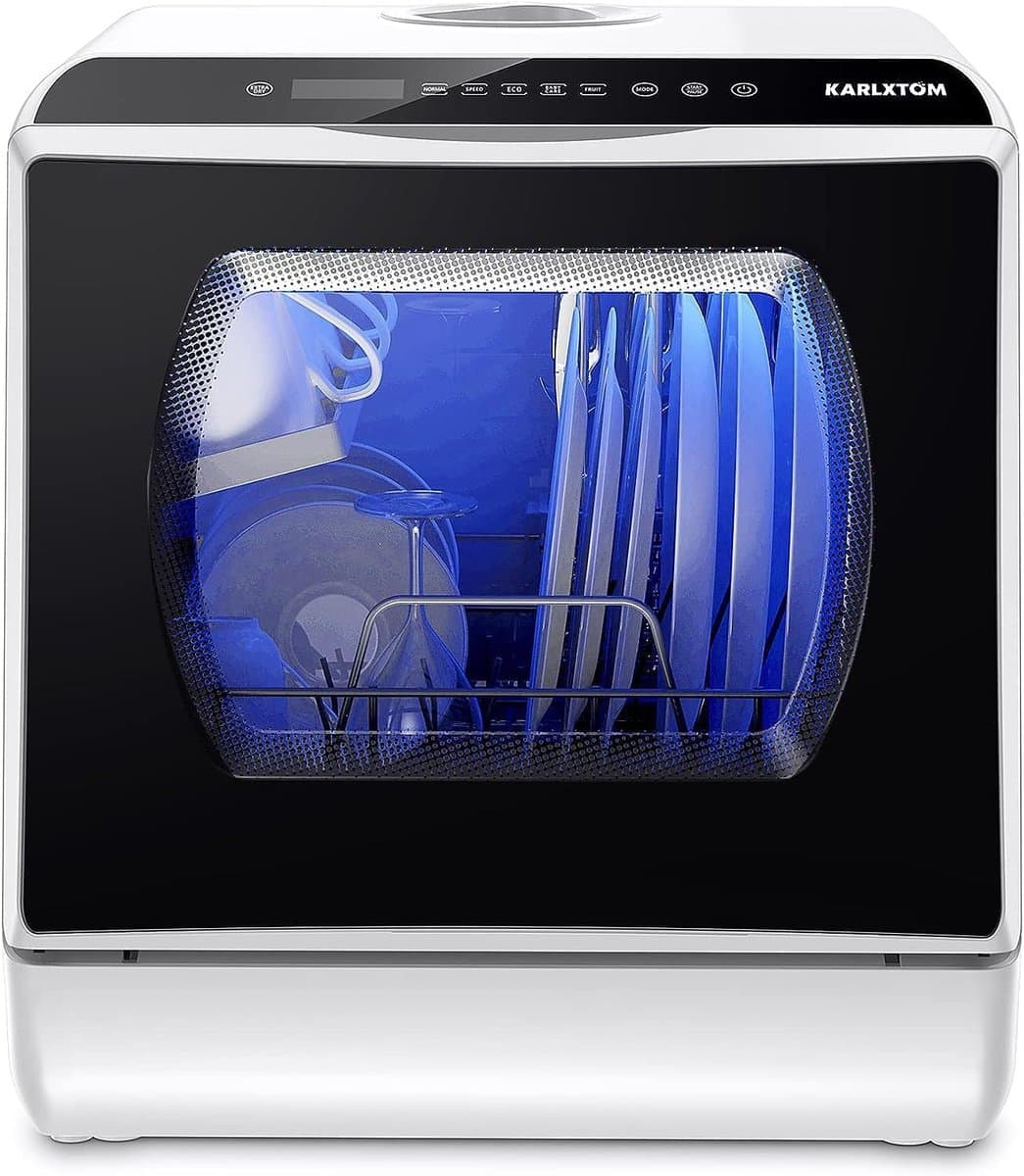 Compacte Vaatwasser - Mini Afwasmachine - Kleine Keukens - Ingebouwde Tank - 4-Persoons Capaciteit - Wit — afbeelding 1
