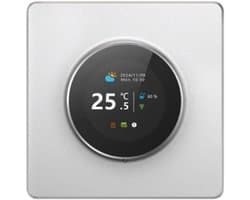 Slimme thermostaat - Verwarmingsregelaar - Comfort regelen - Afstandsbediening via app - 80x80mm - Wit