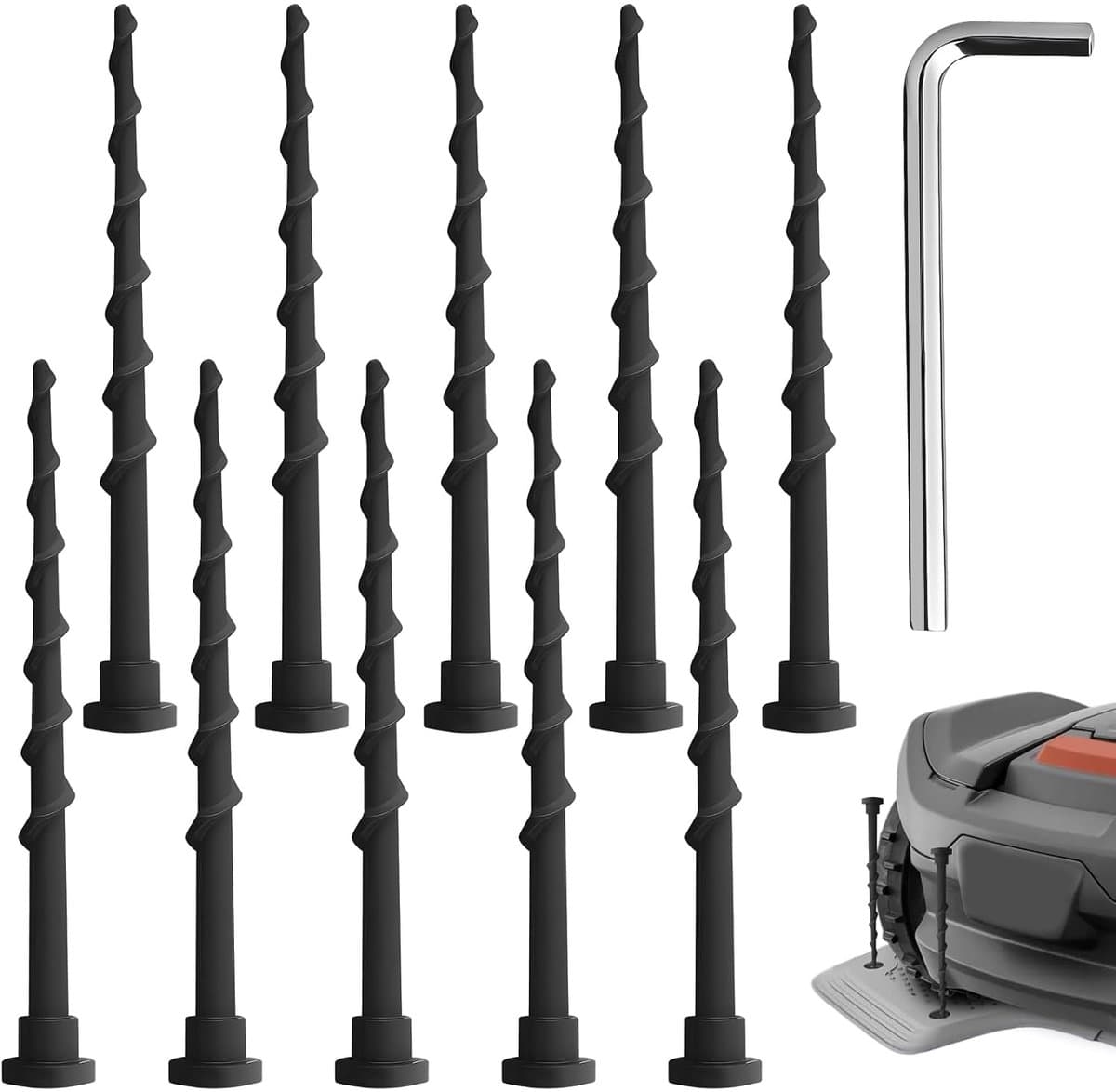 SnelShoppen - 10 Grasmaaier Schroeven Voor Husqvarna Automower 105 305 308, 13,7 cm, Stabiel, Corrosiebestendig, Eenvoudige Montage — afbeelding 1