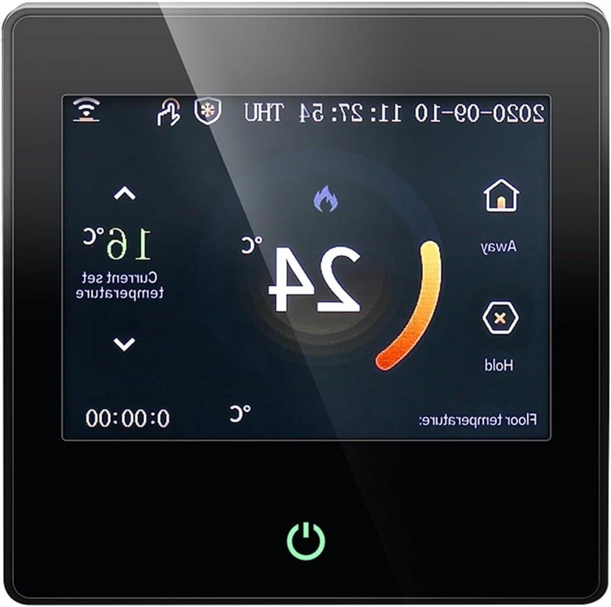 Slimme Thermostaat - Temperatuurregelaar - Energie Besparen - Wifi Bediening - 3.5 Inch Scherm - Zwart — afbeelding 1