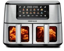 Rommelsbacher Dubbele Airfryer FRH 2650 – Heteluchtfriteuse voor twee gerechten tegelijk