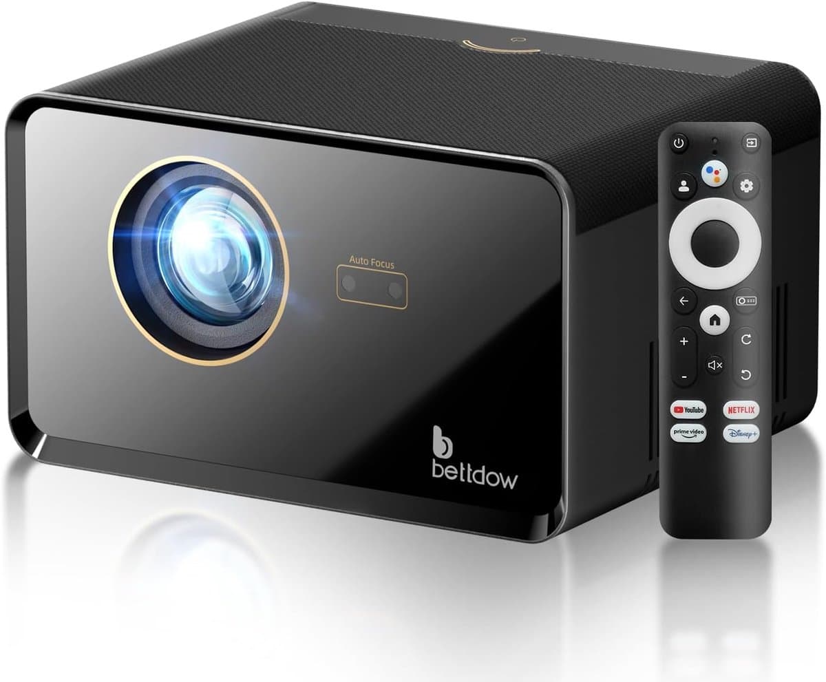 SnelShoppen - 4K Projector - Full HD 1080P Smart Projector met Autofocus, Trapezoidal Correction, 900 ANSI Lumens, WiFi6 & BT 5.0, 300 Inch Beeldscher — afbeelding 1