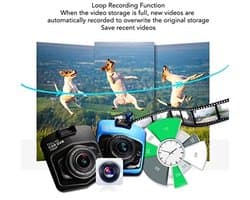 Dash Cam - 1080p Full HD - Dubbele camera's voor en achter - 170°