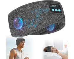 Bluetooth Slaaphoofdband - Draadloze Slaap Koptelefoon - Bluetooth 5.0 - Sport Hoofdband met Speakers - Oplaadbaar - Voor Slapen, Sporten, Yoga en Reizen - Grijs — afbeelding 1