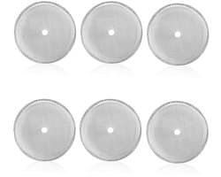 Filterzeef 6 Stuks - Vervangende Filter - French Press Zeef - Roestvrij Staal - Diameter 9,6 cm - Voor Heerlijke Koffie - Koffiefilter