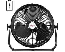 Vloerventilator ø30cm 12W 5200mHa accu zwart
