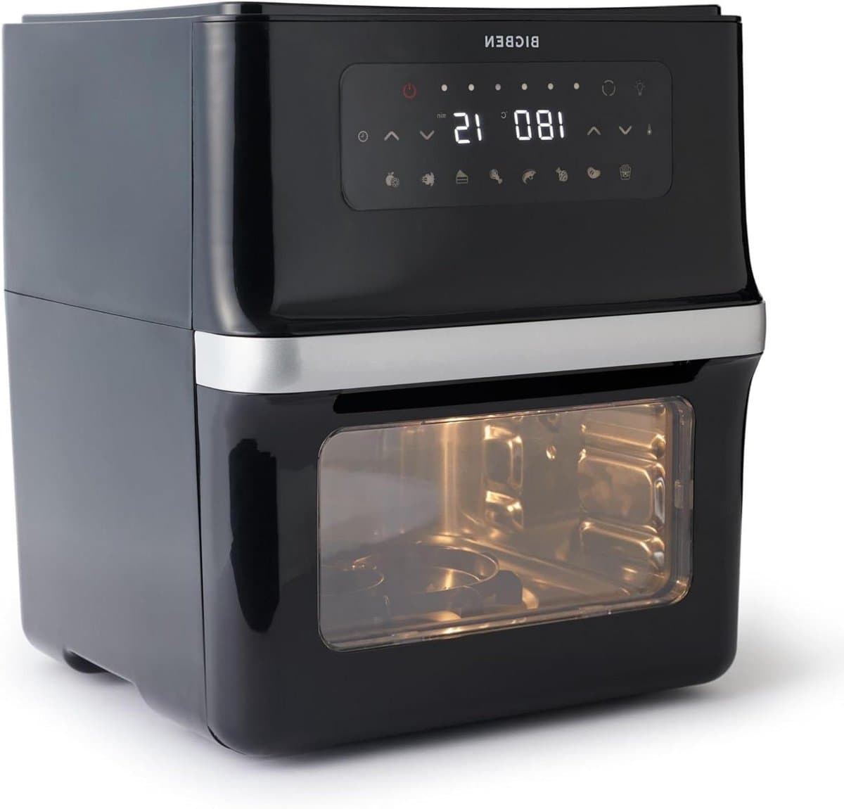Heteluchtfriteuse XXL - Airfryer Oven - Gezond Koken - Draaibare Mand - 12 liter - Zwart — afbeelding 1