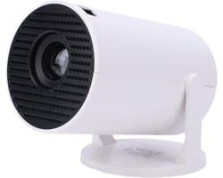 WiFi-videoprojector voor thuisbioscoop, draagbaar met 240° rotatie, meerdere poorten, laag geluidsniveau 25dB, HD-filmprojector met stabiele WiFi en ingebouwd surr