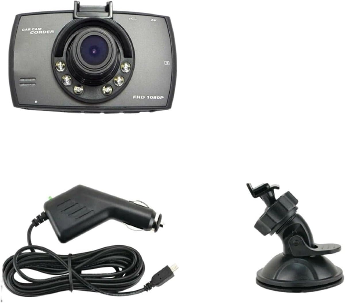 Dashcam Auto - Autorecorder DVR - Veilig Rijden - Full HD 1080P - 140 graden lens - Zwart — afbeelding 1