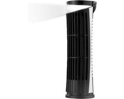 Bladeless Torenventilator - Persoonlijke Ventilator - Stille Luchtcirculatie - Veelzijdige LED Verlichting - 27 x 8.6 x 27 cm - Zwart — afbeelding 1