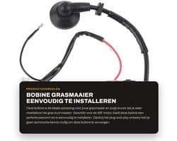 Dailygoods- Bobine Geschikt voor Grasmaaier - Vervangende Bobine - Eenvoudig te Installeren - Staallegering/ABS - Modulelengte 62 mm - Ontstekingsspoel