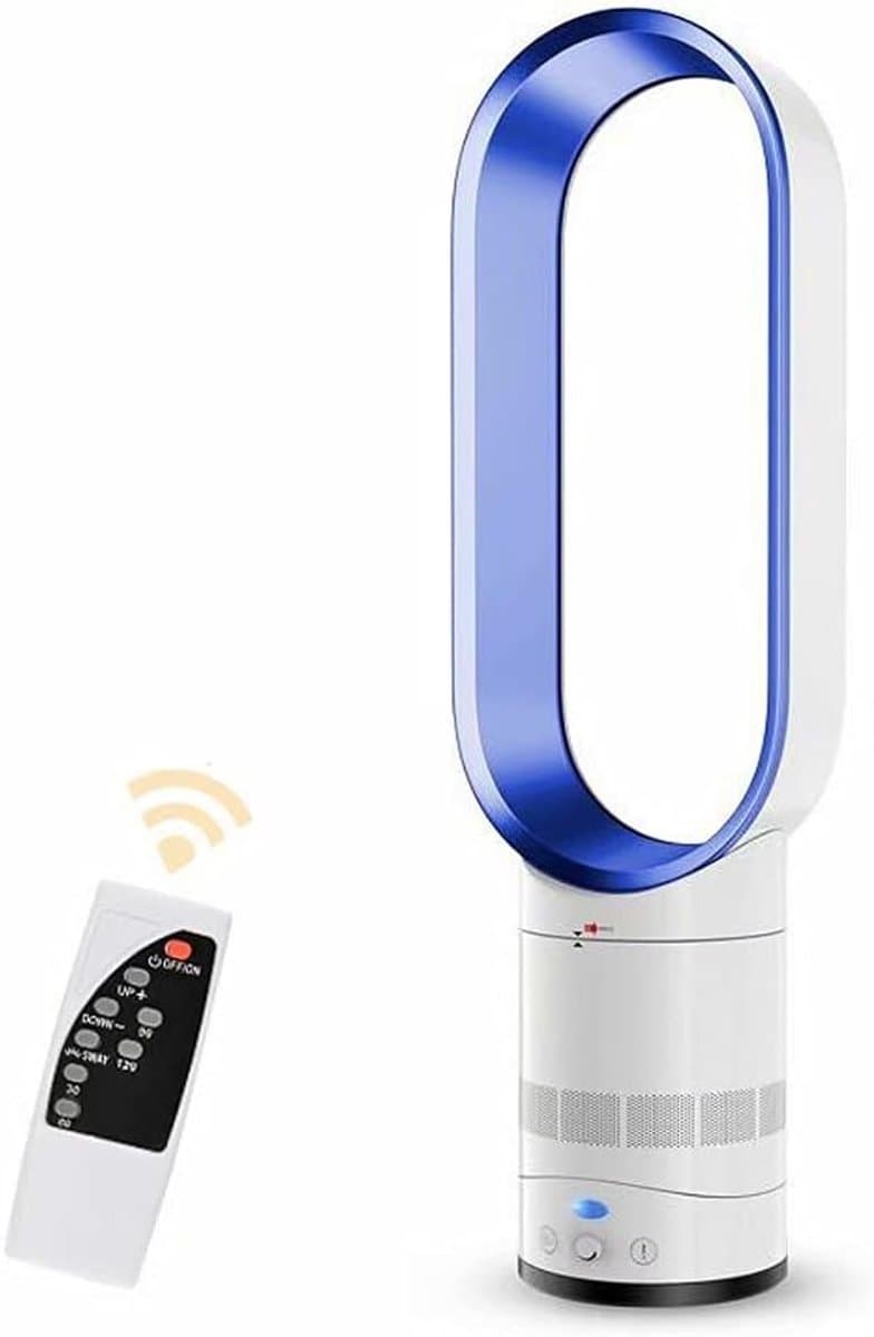Bladloze Torenventilator - Ventilator op voet - Kamers Koelen - Veilig Bladloos Ontwerp - 65 cm Hoog - Zilver — afbeelding 1