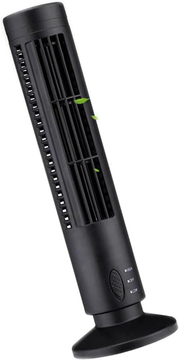 Torenventilator - Stille Koeler - Persoonlijke Koeling - Smart Voice Control - 10x10x34 cm - Zwart — afbeelding 1
