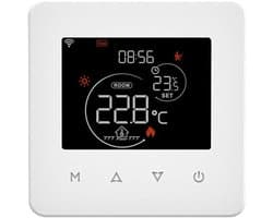 Slimme Thermostaat - Verwarming Regelaar - Energie Besparen - App en Spraakbesturing - 86x86mm - Wit