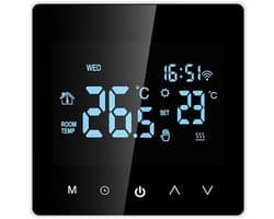 Digitale Thermostaat - Slimme Regelaar - Verwarming Instellen - Wekelijks Programmeerbaar - LCD Touch Display - Wit