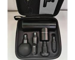 Draagbare Mini Massagegun - Spierherstel Apparaat - Spierontspanning Thuis - 4 Snelheidsstanden - 138 cm - Zwart
