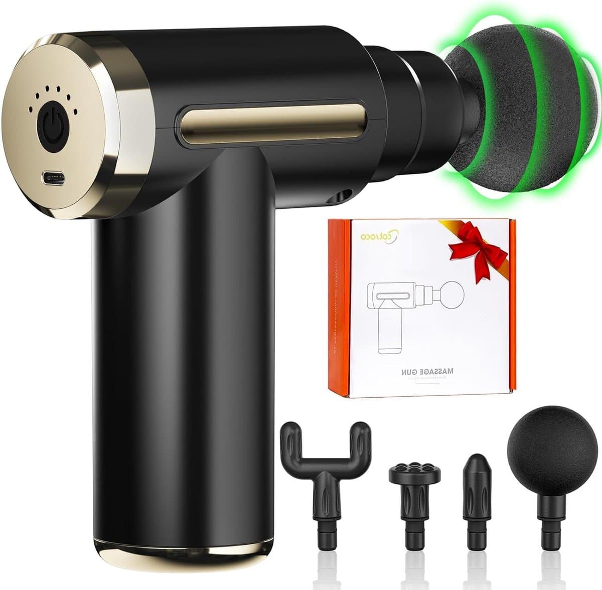 Mini Massage Gun - Spier Massager Percussie - Spierherstel Bevorderen - Drukgevoelige Start - 11 x 4 x 9 cm — afbeelding 1