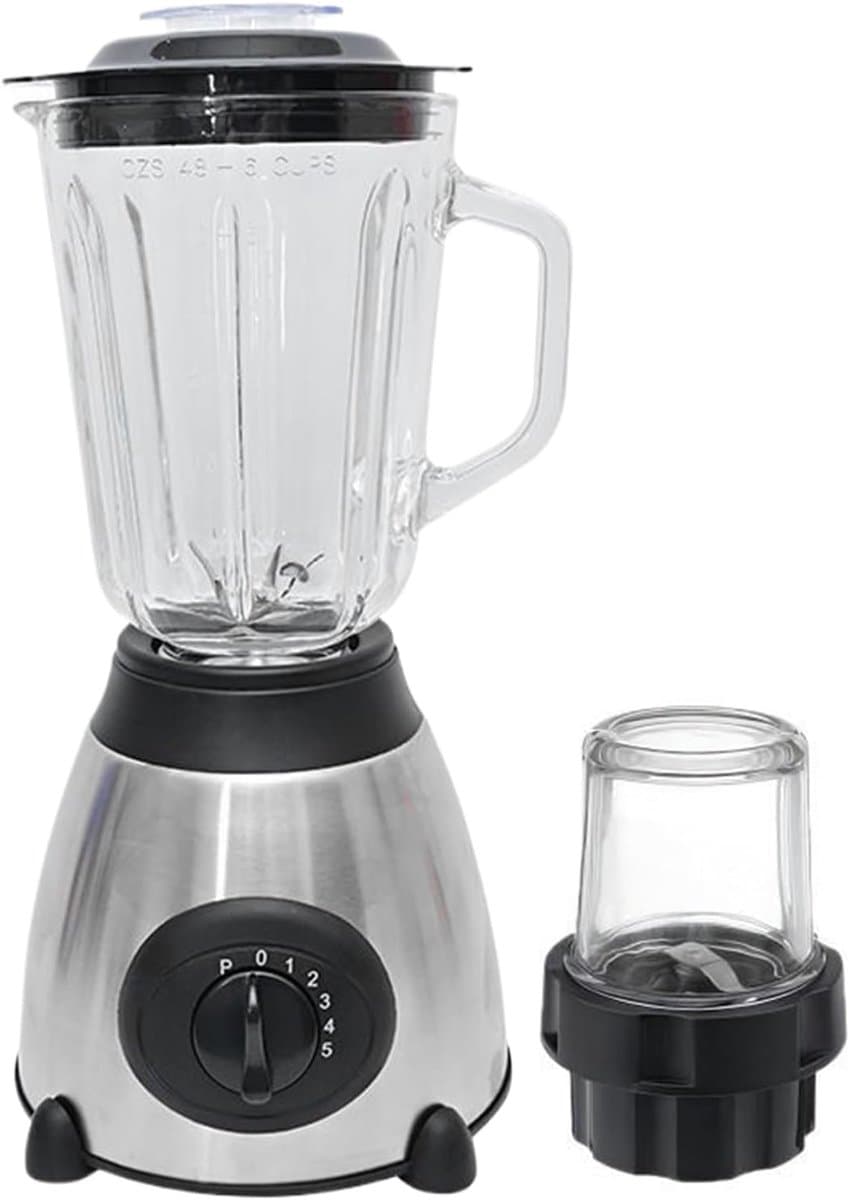 Keukenmixer Keukenmachine - Multifunctionele Blender - Maaltijden Bereiden - Dubbel Gebruik - 1.5 Liter - Zwart — afbeelding 1