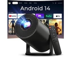 Mini Projector - Draagbare Videoprojector - 4K Resolutie - Bluetooth 5 en WiFi 6 - Voor Telefoon en TV-Stick