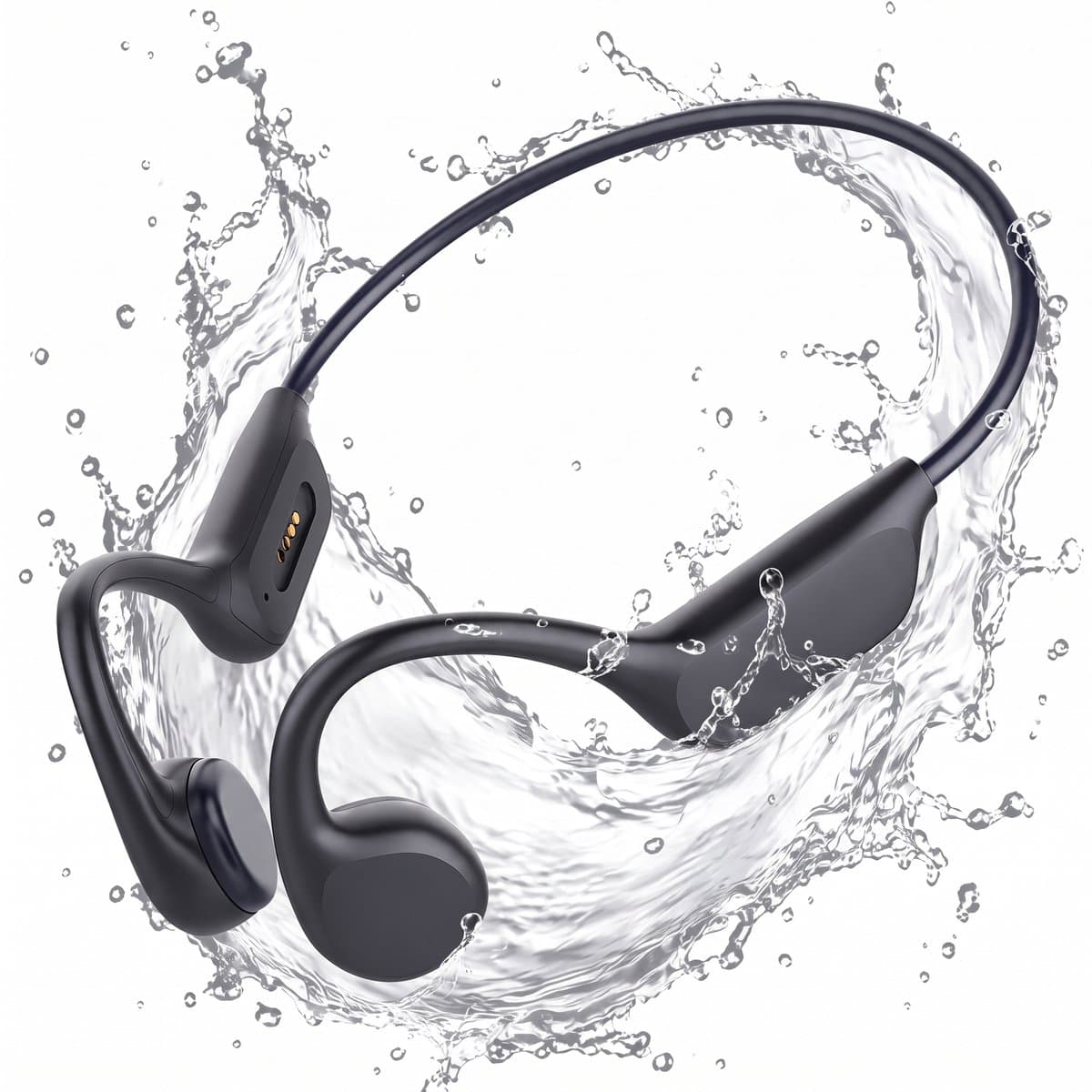 X7S - Bone Conduction Headphone – Open-Ear Sport Oortjes – Sport Hoofdtelefoon – Bluetooth Koptelefoon – IPX8 Waterbestendig – Hardlopen & Fitness – Zwart — afbeelding 1