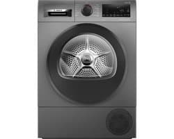 Bosch WQG235DRNL Serie 6 - Wasdroger - Warmtepompdroger - Blijvend energiezuinig met Self Cleaning Condensor - Auto Dry: droogt automatisch tot de gewenste droogtegraad - Cast iron grey - Trommelverlichting — afbeelding 1