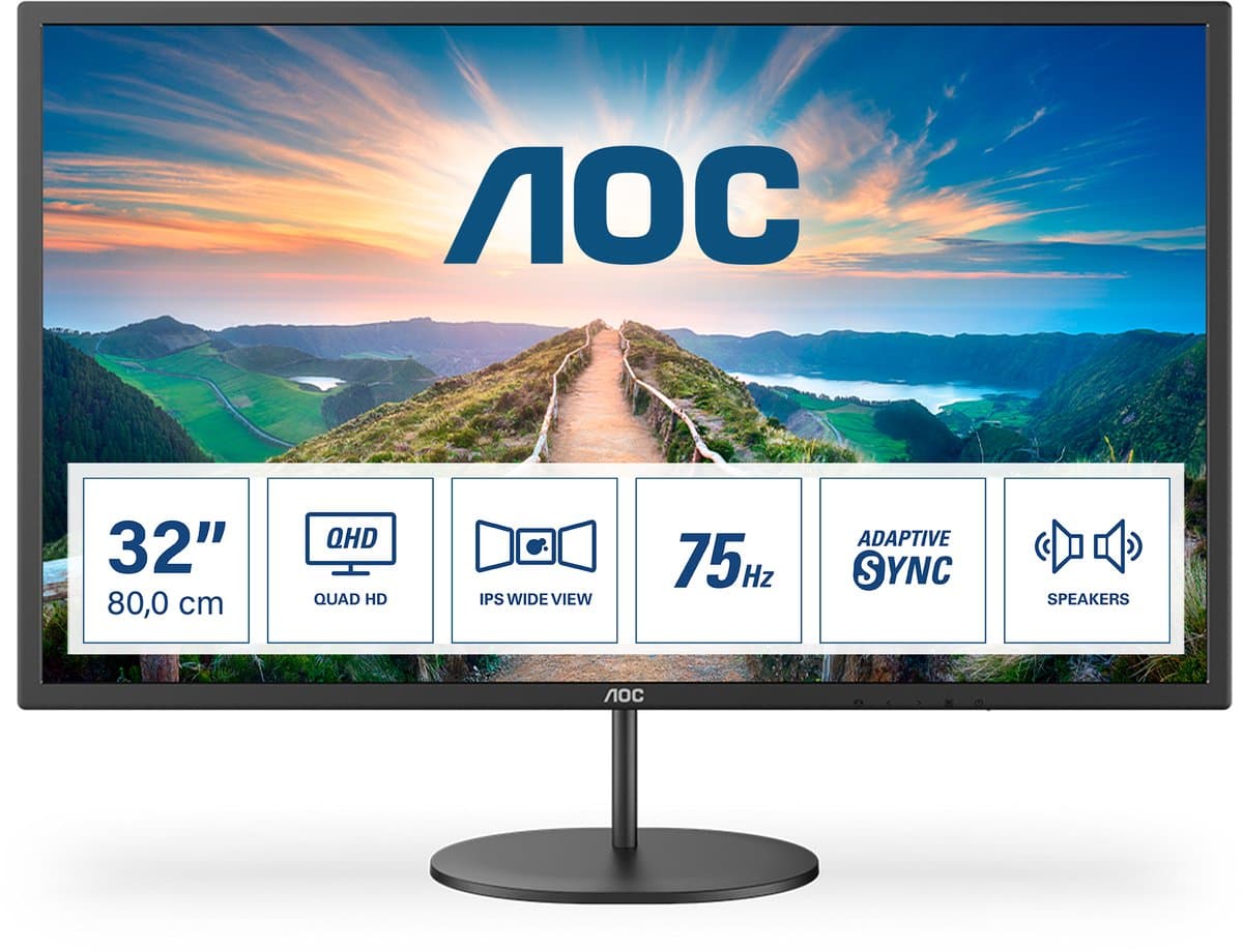 AOC V4 Q32V4 - QHD IPS Monitor - 32 Inch — afbeelding 1