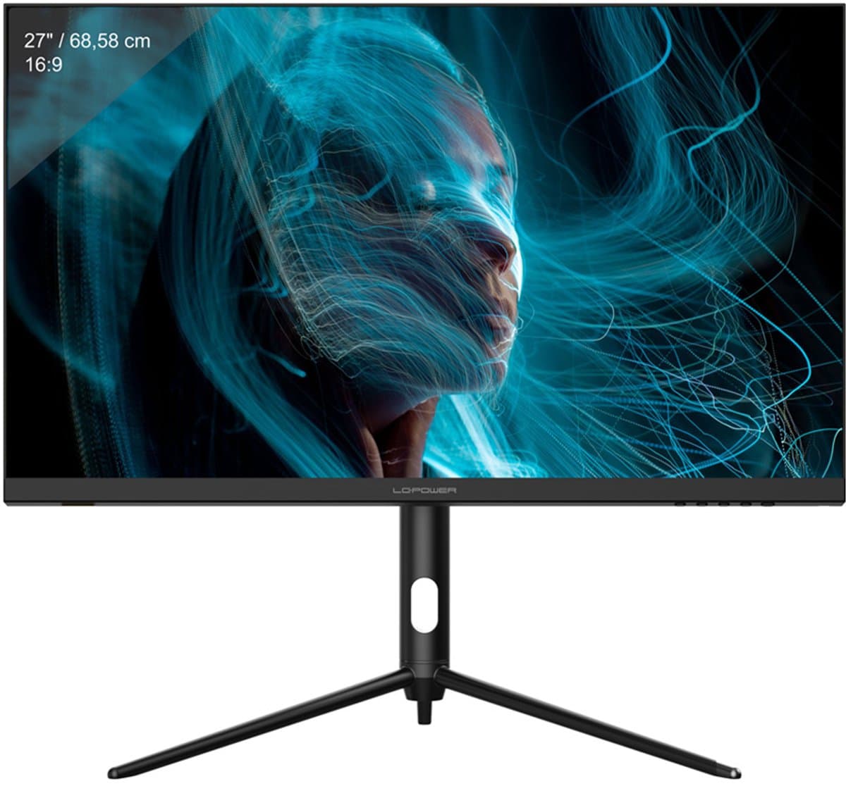 LC-Power LC-M27-4K-UHD-144-V2 computer monitor 68,6 cm (27") 3840 x 2160 Pixels 4K Ultra HD LCD Zwart — afbeelding 1