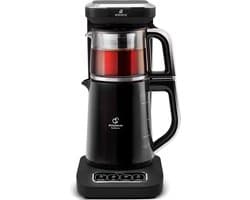 Karaca- Caysever- Robotea pro-Chrome kleur -theemachine- 4 in 1 sprekende automatische theemaker ,waterkoker en filterkoffiezetapparaat, 2500 W, chroom, theemaker, Engelse Versie