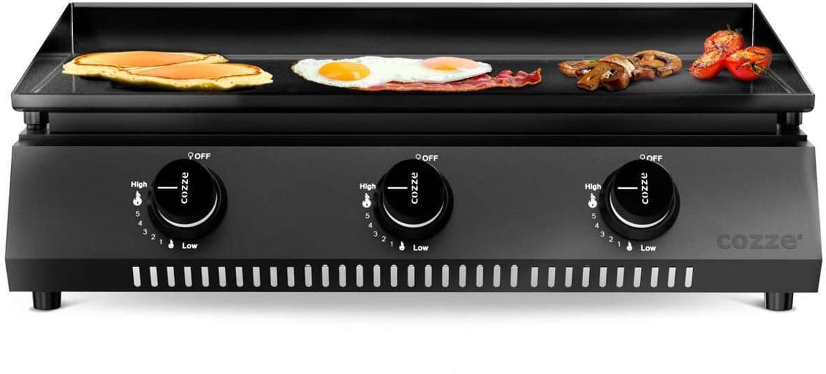 Cozze® G-700 Plancha BBQ Bakplaat - Gas Plancha - 3 Gasbranders - Grote Bakplaat voor Buiten Koken — afbeelding 1