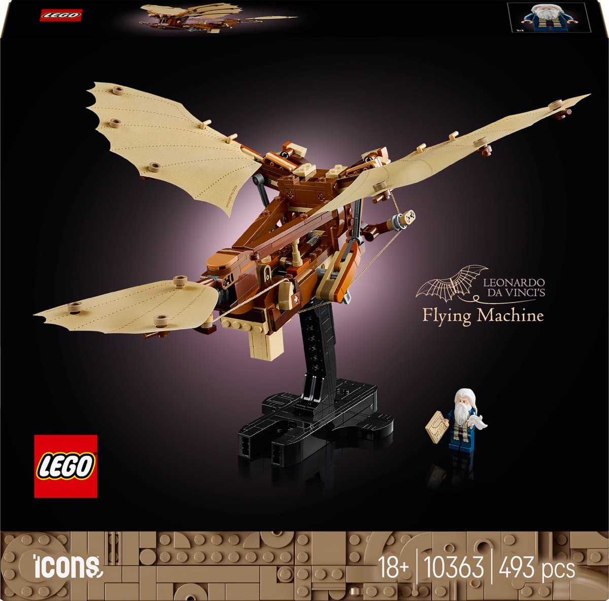 Lego Icons 10363 De Vliegmachine Van Leonardo Da Vinci Bouwstenen — afbeelding 1
