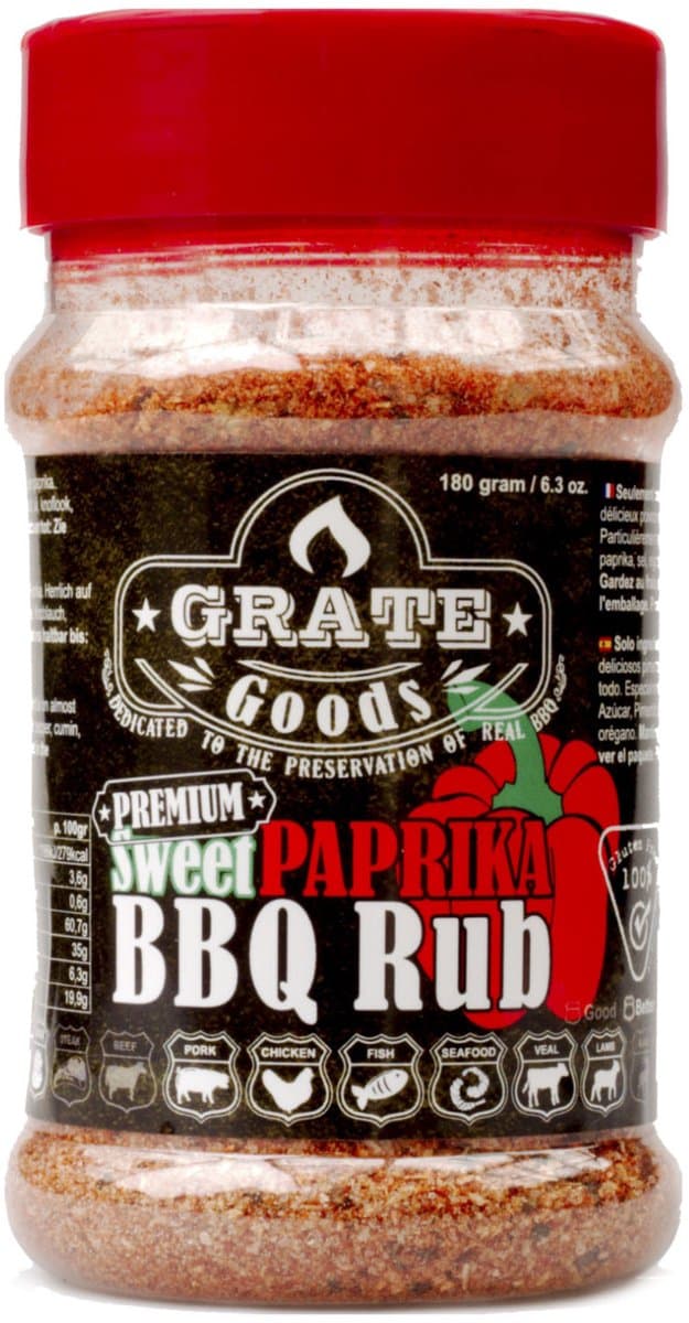 Sweet Paprika BBQ Rub 180 g Grate Goods — afbeelding 1