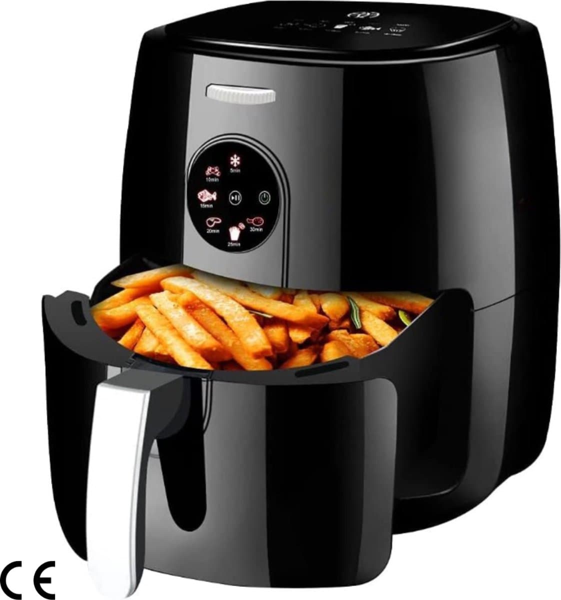 5,5 liter Heteluchtfriteuse zonder Olie met Touchscreen - Timer en Temperatuurregeling Airfryer - 6 Programma's - 1500 W - Geschikt voor 3-5 Personen — afbeelding 1