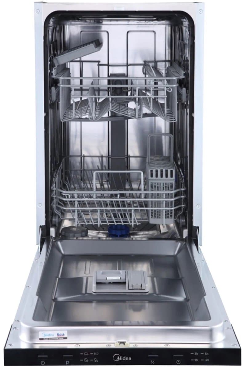 Midea MID45S110-HR - Vaatwasser - Volledig Ingebouwd - Bestekmand - E label - 49 dB - RVS - 9 couverts - 9 l Waterverbruik (per cyclus, gebaseerd op het ecoprogramma) — afbeelding 1