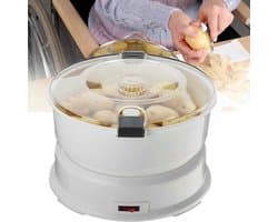 Elektrische Aardappelschilmachine - Groenteschiller Automatisch - Snel Groenten Schillen - Grote Capaciteit - 1 Kg - Wit
