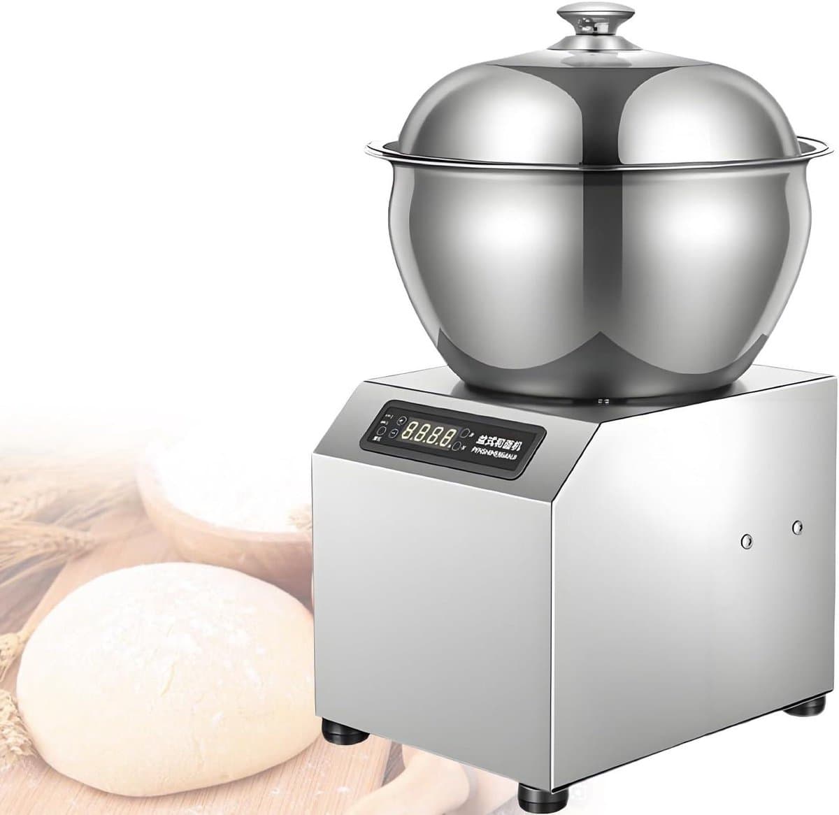 Deegmixer - Kneedmachine Spiraal - Brood Deeg Maken - Dubbele Kneedarm - 5 kg - Zilver — afbeelding 1