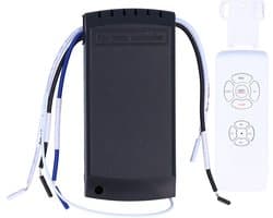 aladdien - Afstandsbedieningsset voor Plafondventilator - Draadloze Afstandsbediening - Licht Timing en Snelheid - 85-265V - Handig voor Ventilatorl..
